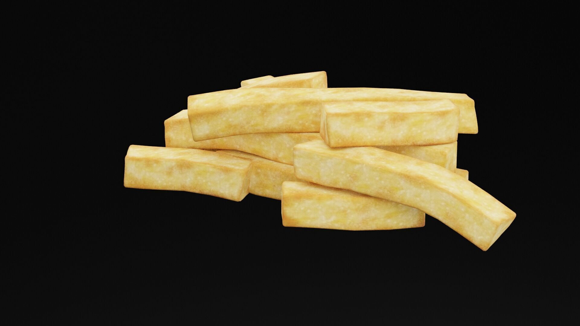 French Fries Low-poly 3D model_4