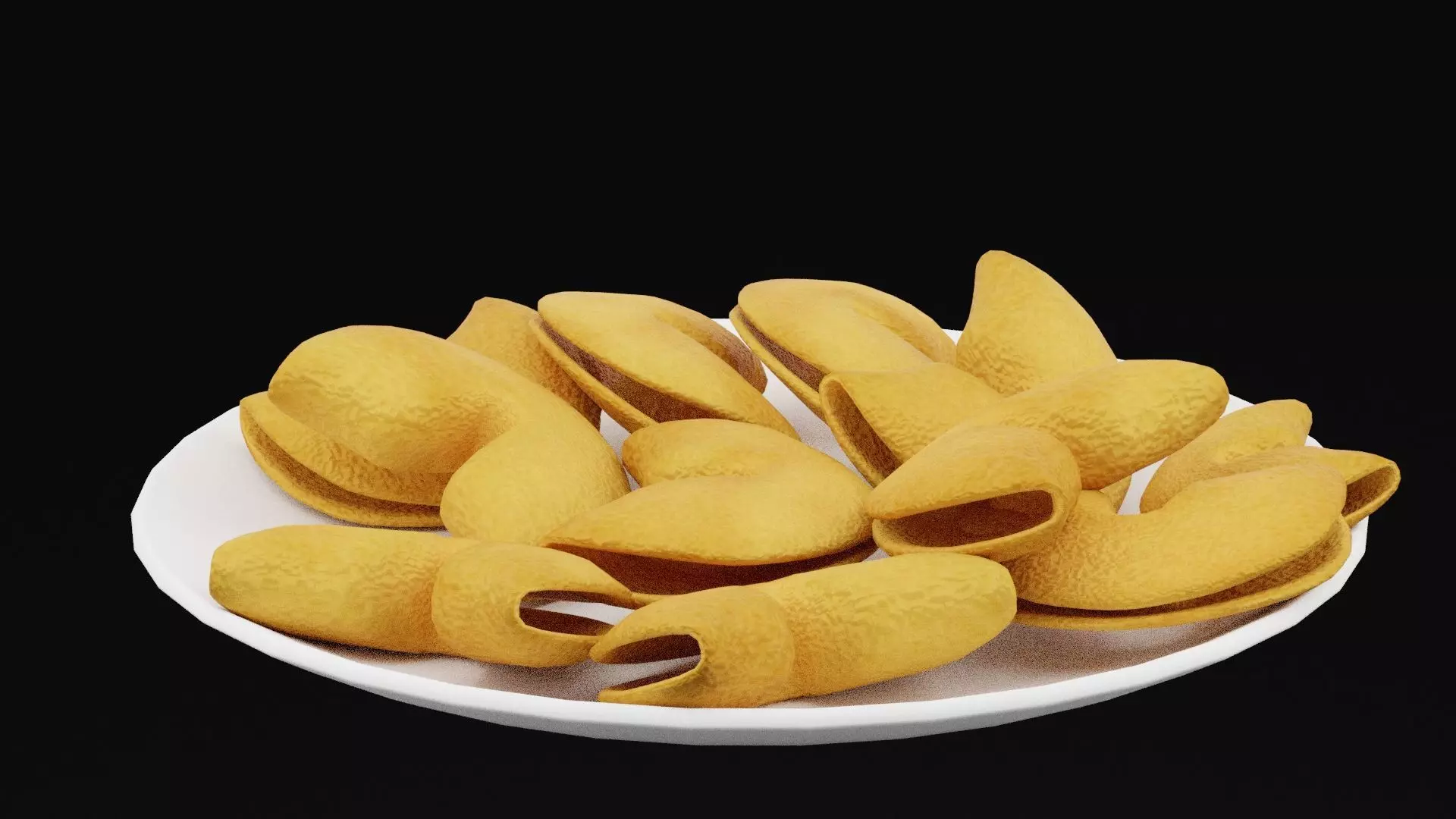 Fortune Cookies Low-poly 3D model_0