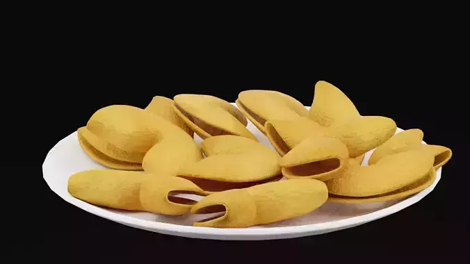 Fortune Cookies Low-poly 3D model