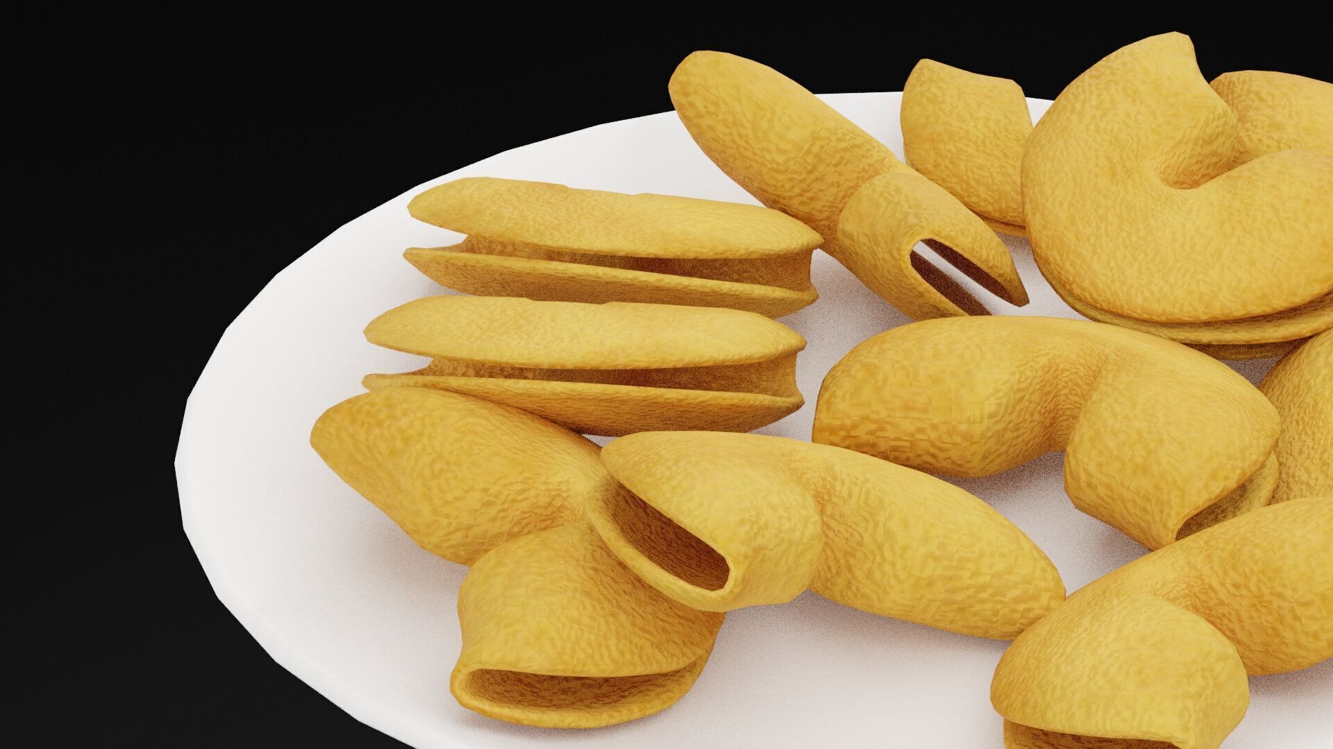 Fortune Cookies Low-poly 3D model_2