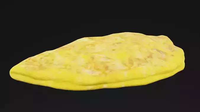 Eggs Omlette Low-poly 3D model