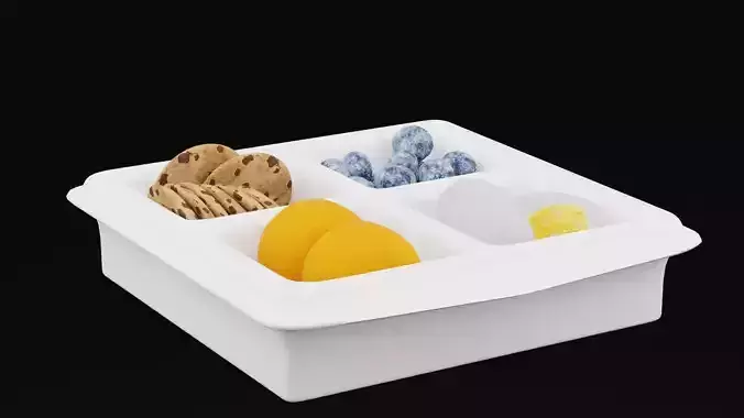 Eggs Cookies Blueberry And Orange Plate