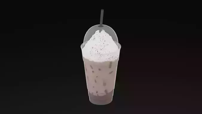 Coffee With Cream In Plastic Cup