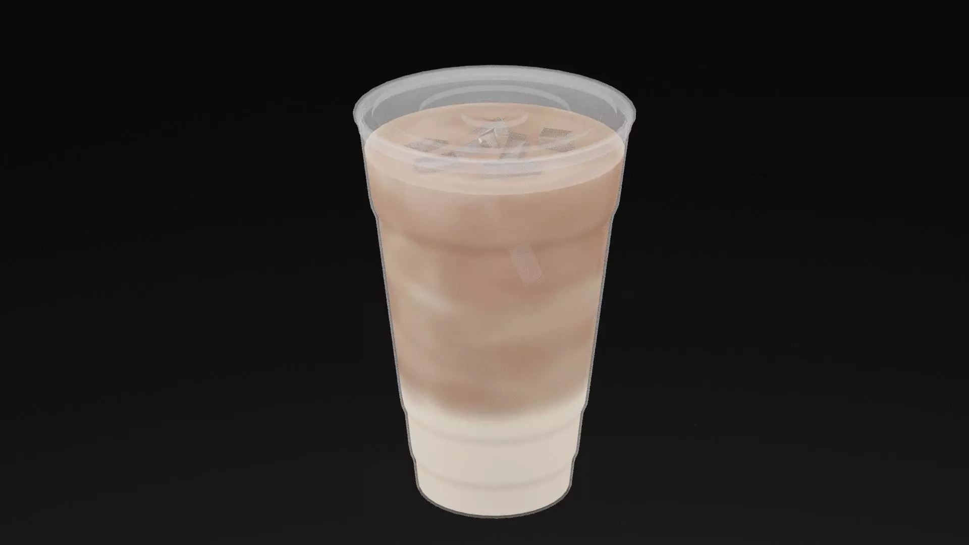 Coffee In Plastic Cup Low-poly 3D model