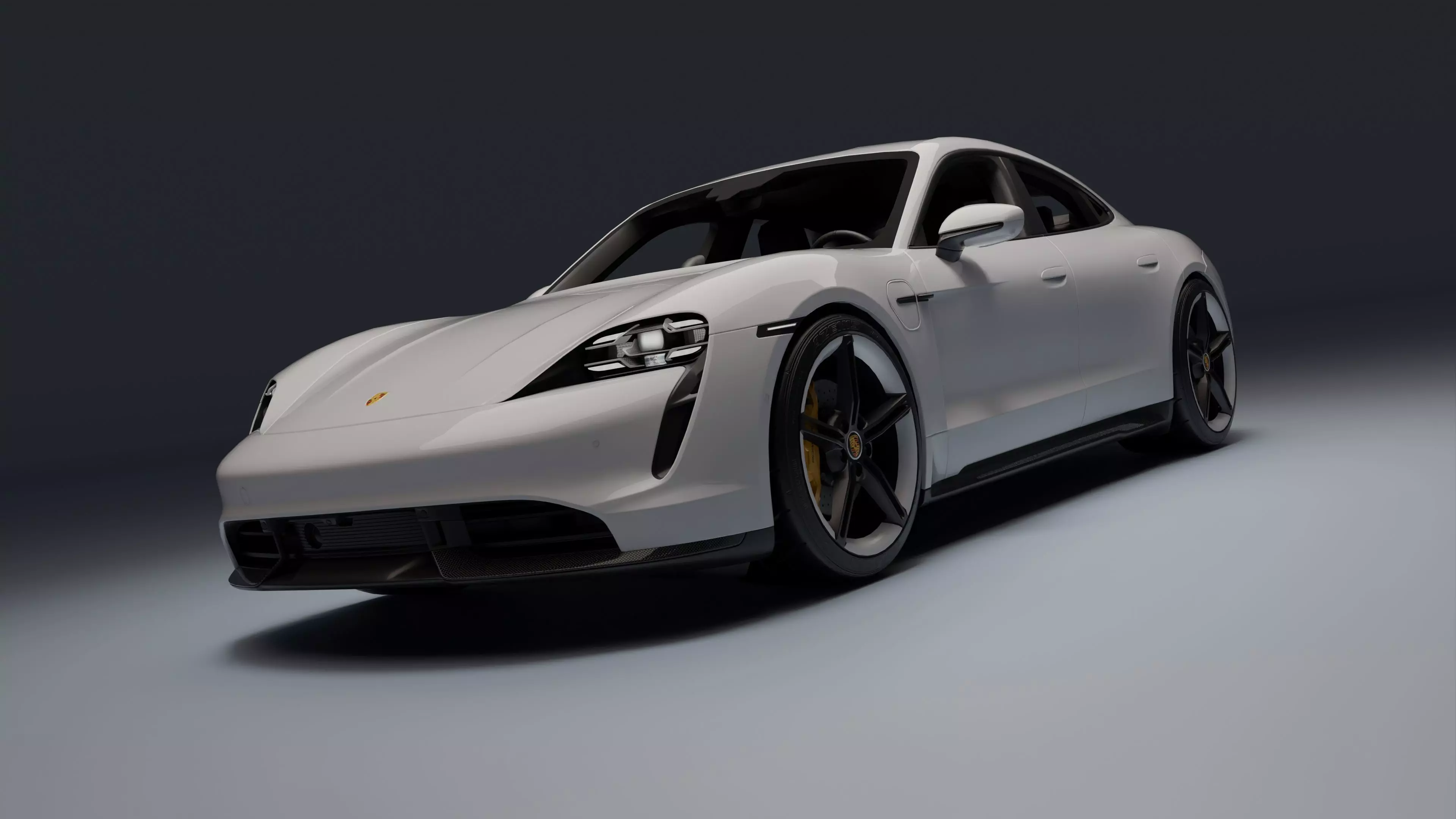 Porsche Taycan Turbo S Low-poly 3D model