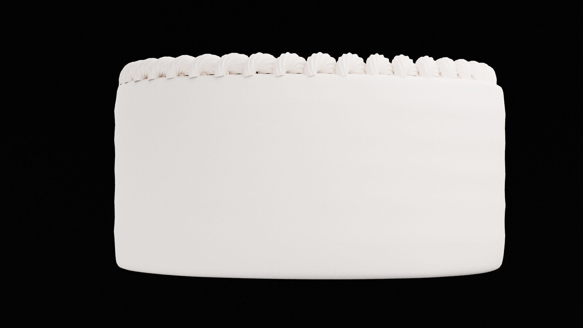 Chocolate With White Cream Cake  Low-poly 3D model_2