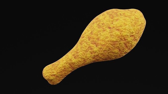 Chicken Fried Drumstick Low-poly 3D model