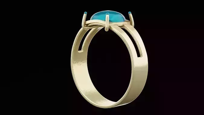 Blue Pendant Ring