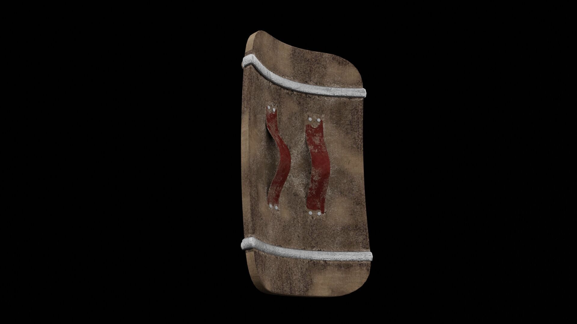 Ancient War Shield Low-poly 3D model_5