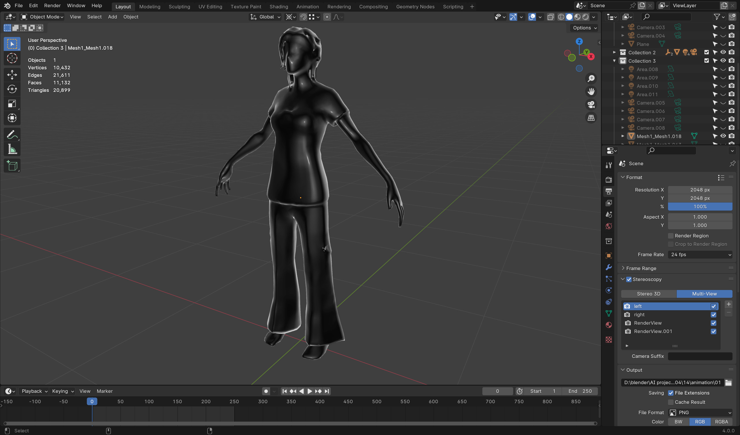 female Zombie Nurse - Game Ready Rigged Animated Low-poly 3D model_10