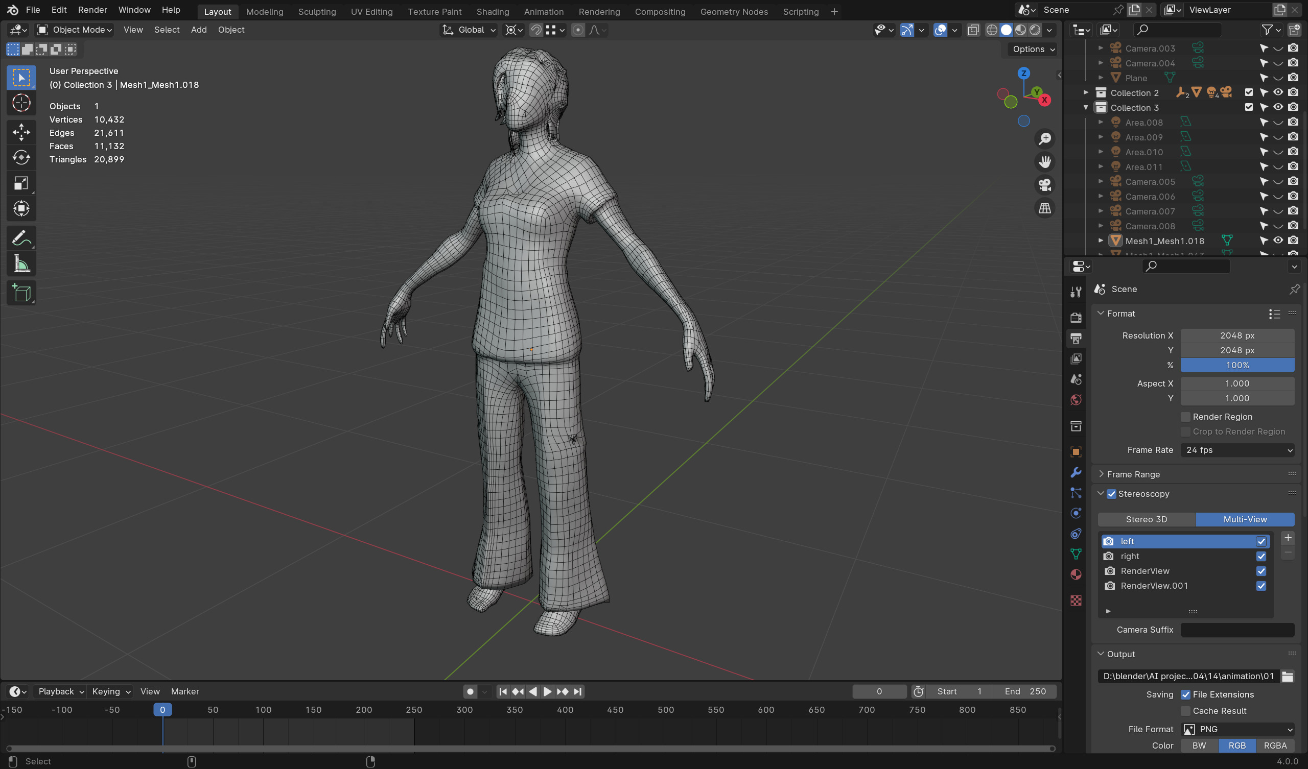 female Zombie Nurse - Game Ready Rigged Animated Low-poly 3D model_8