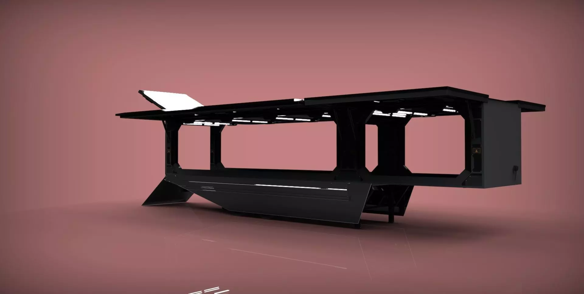TRAILER TESLA TRUCK Free 3D model