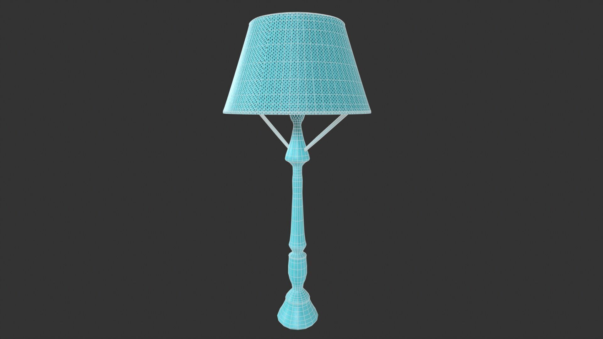 Lampshade Lamp Low-poly 3D model_8