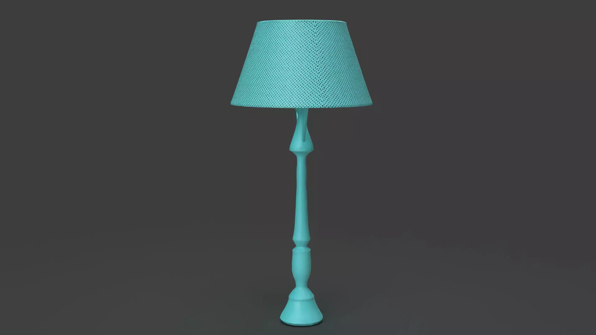 Lampshade Lamp Low-poly 3D model_0