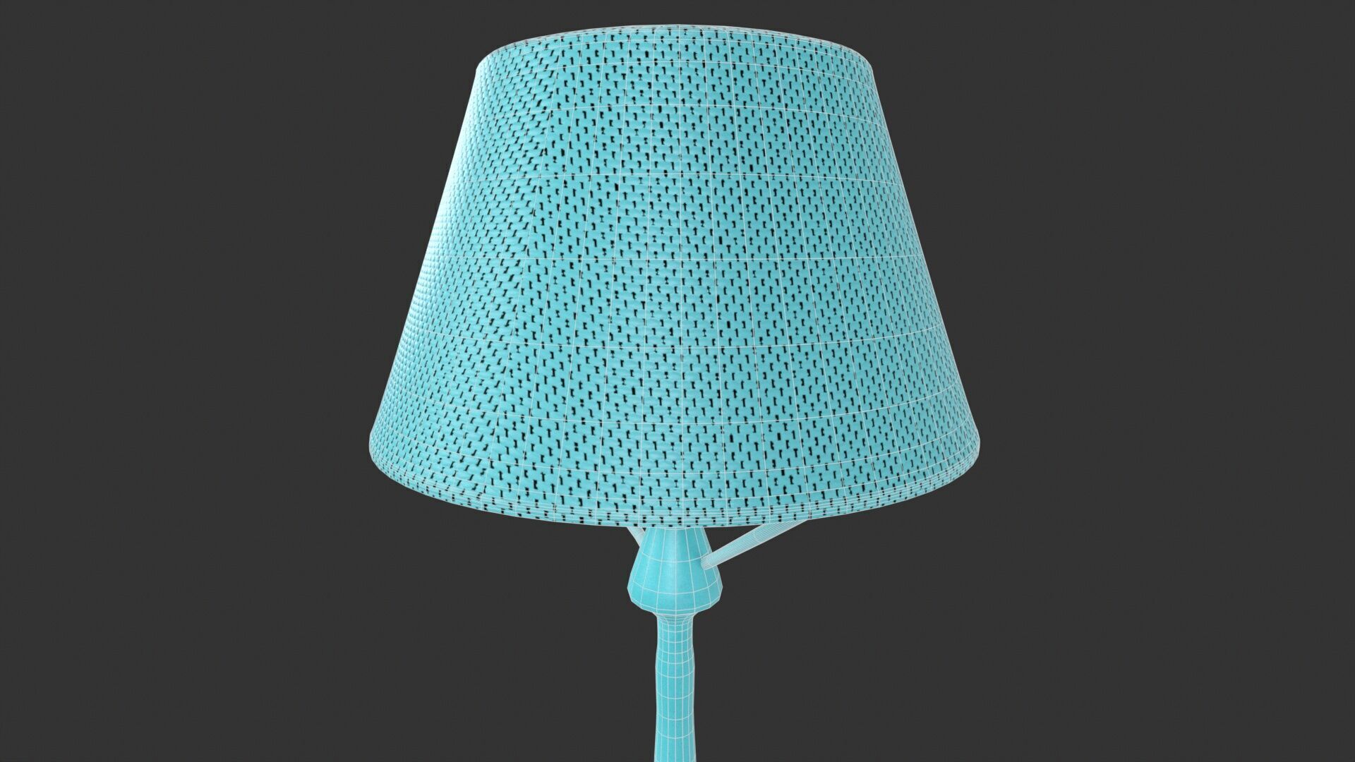 Lampshade Lamp Low-poly 3D model_9