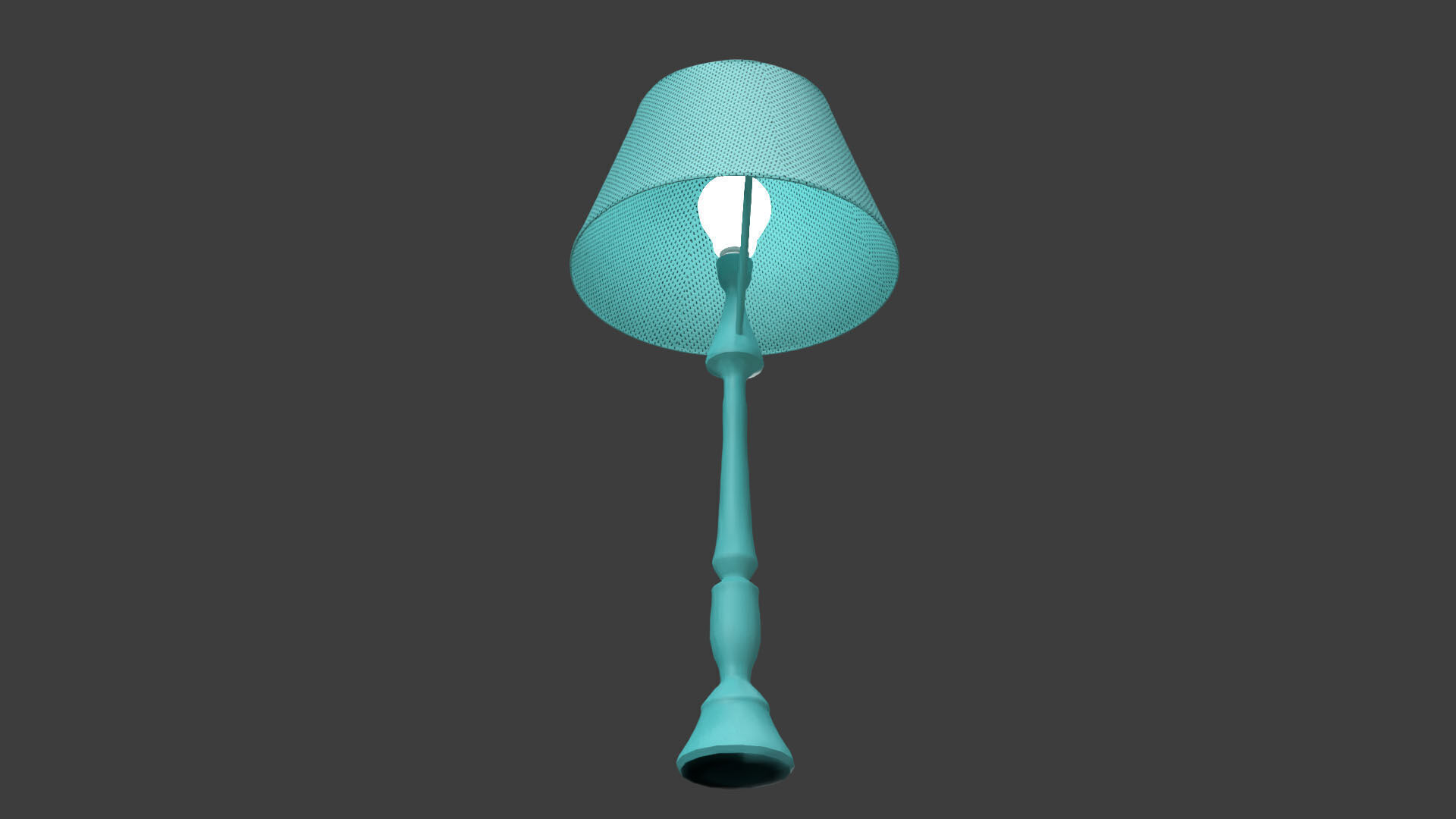 Lampshade Lamp Low-poly 3D model_1