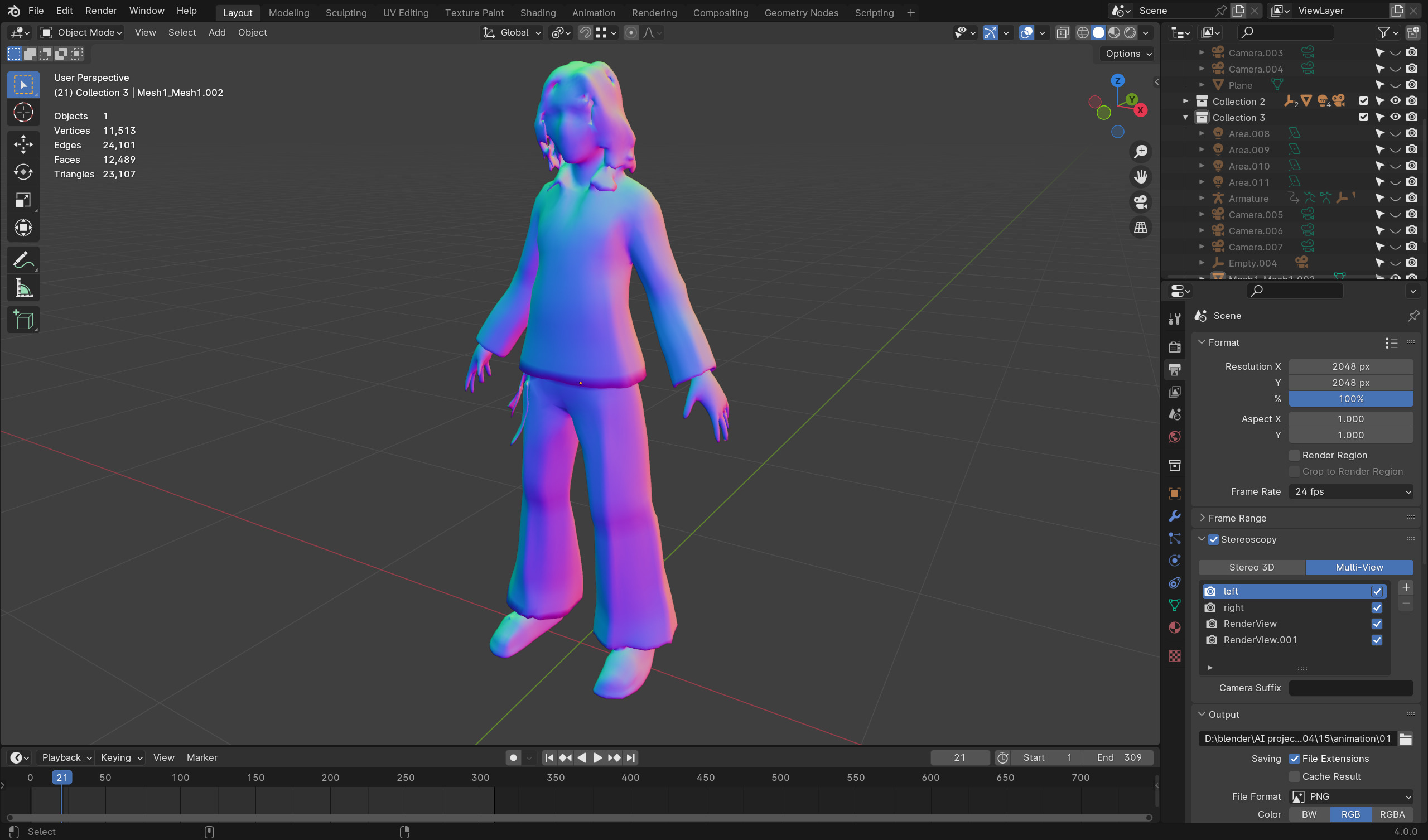 Female Zombie Librarian - Game Ready Rigged Animated Low-poly 3D model_9