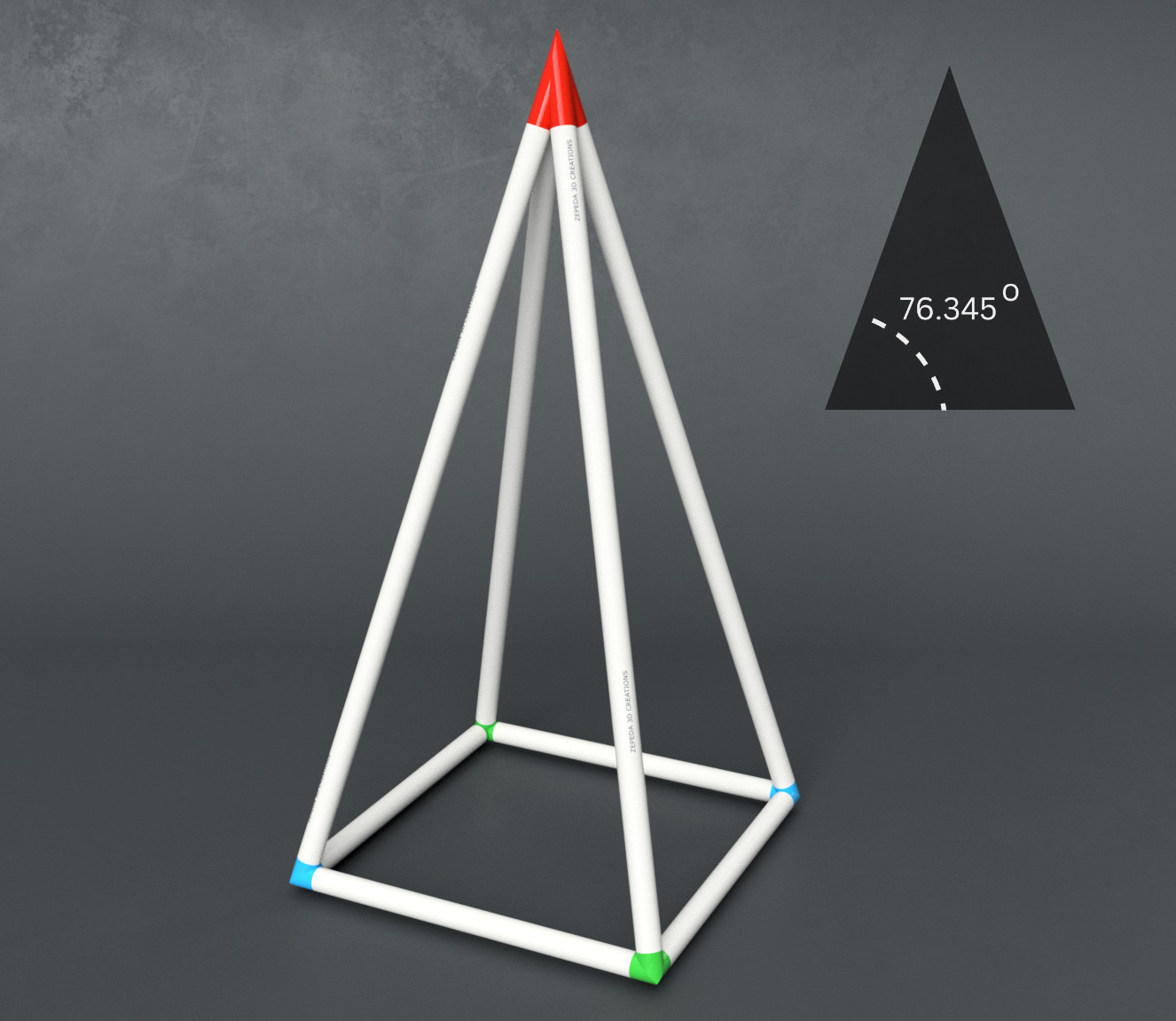 Russian Pyramid PVC Corner Joints 3D print model_1