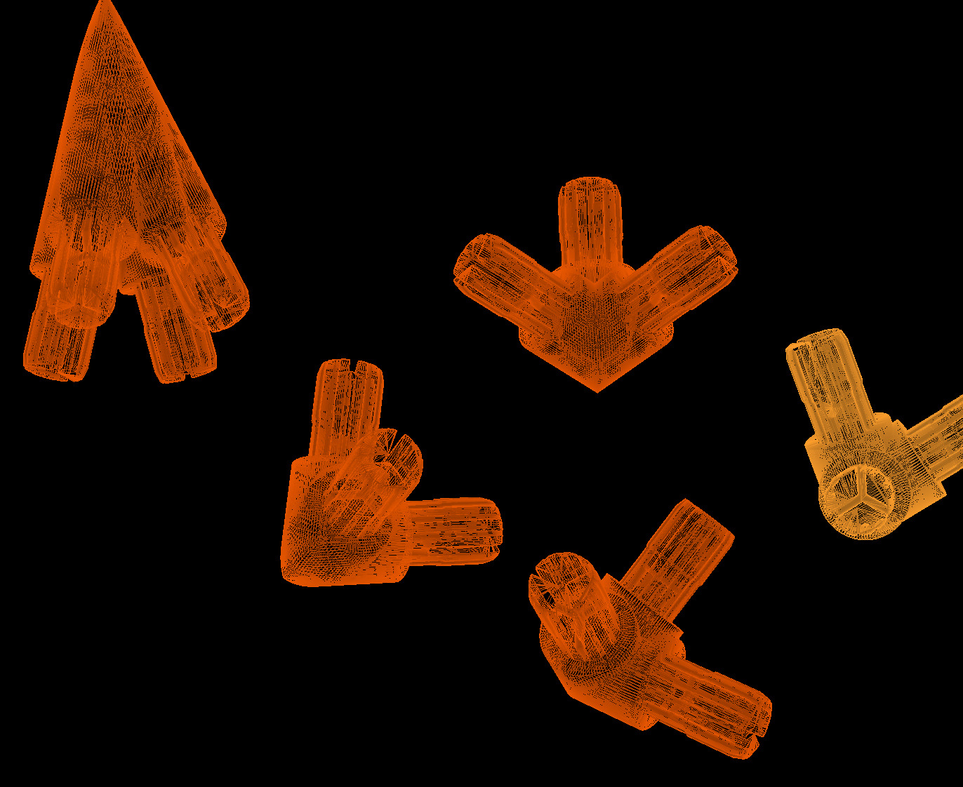 Russian Pyramid PVC Corner Joints 3D print model_4