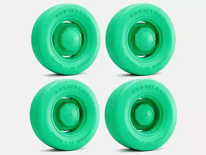 15x6 15x7 15x8 15x10 Mopar Steelie Wheels Goodyear Tires 3D print model