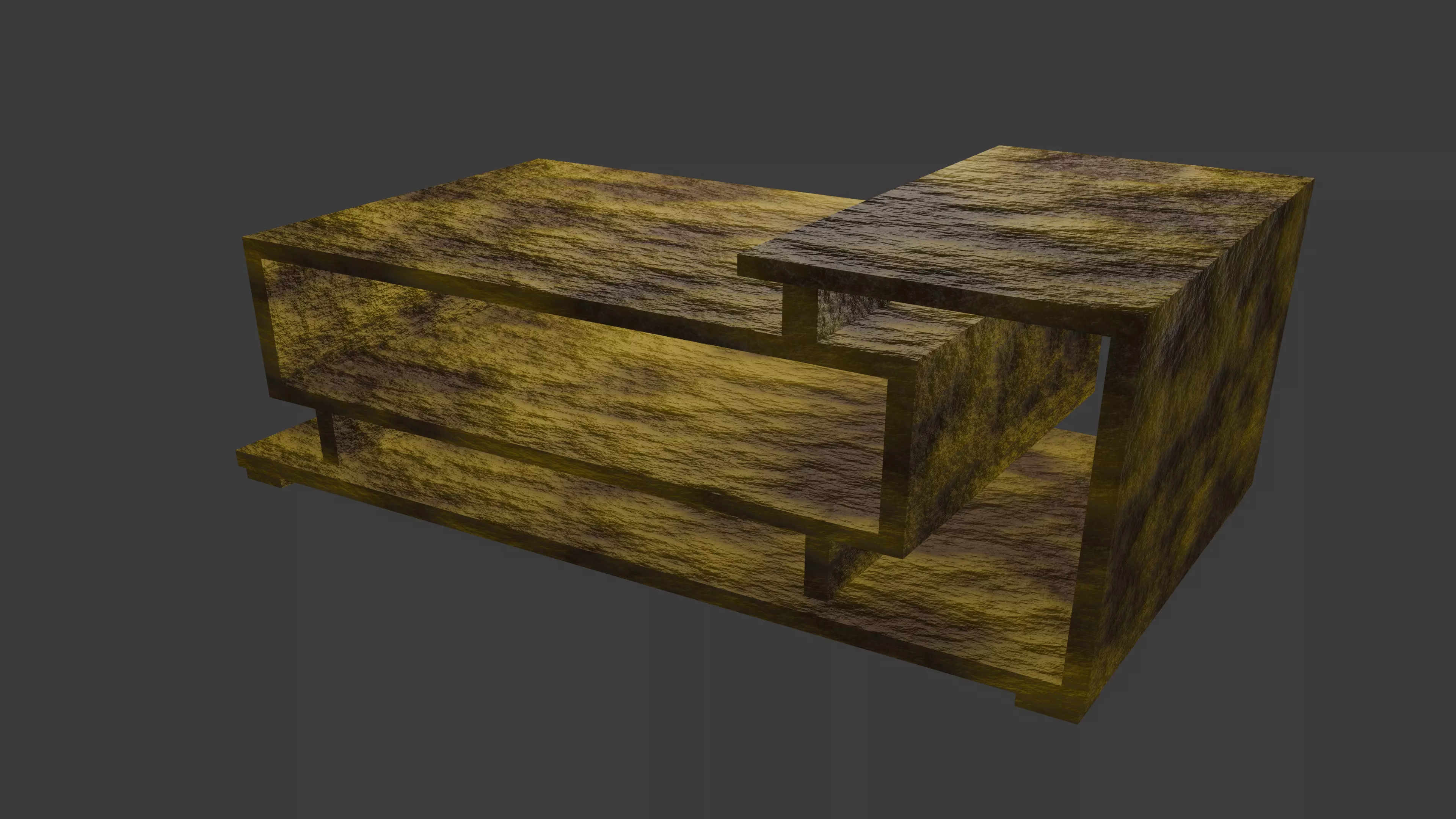 Coffee Table Low-poly 3D model_0
