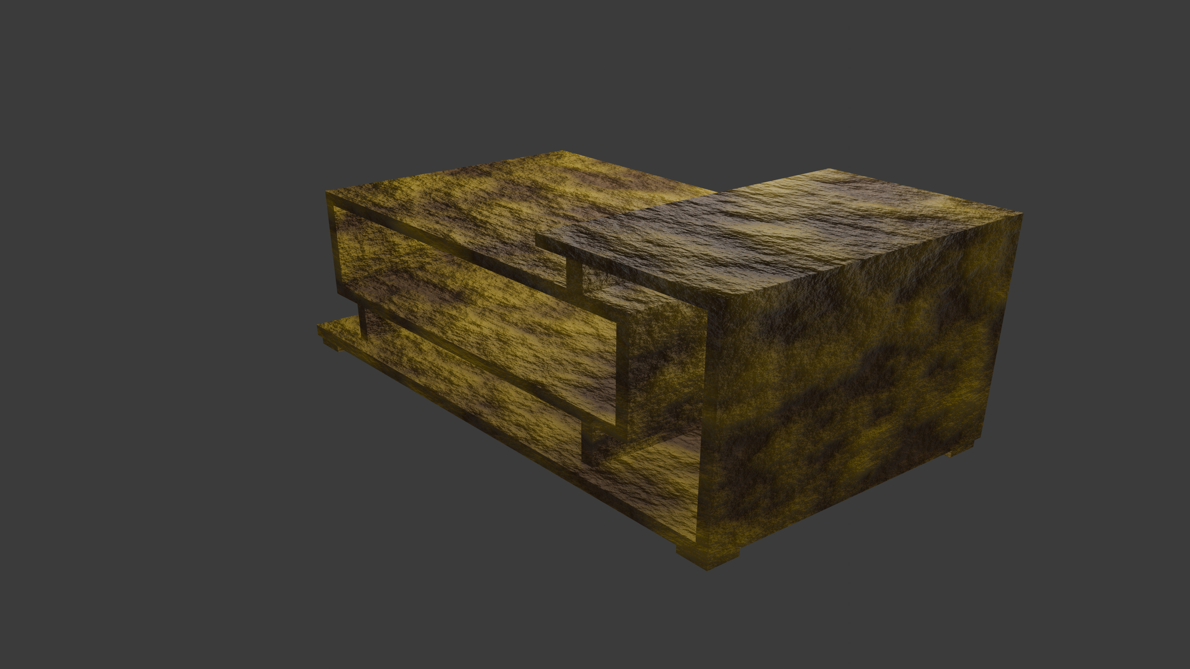 Coffee Table Low-poly 3D model_1