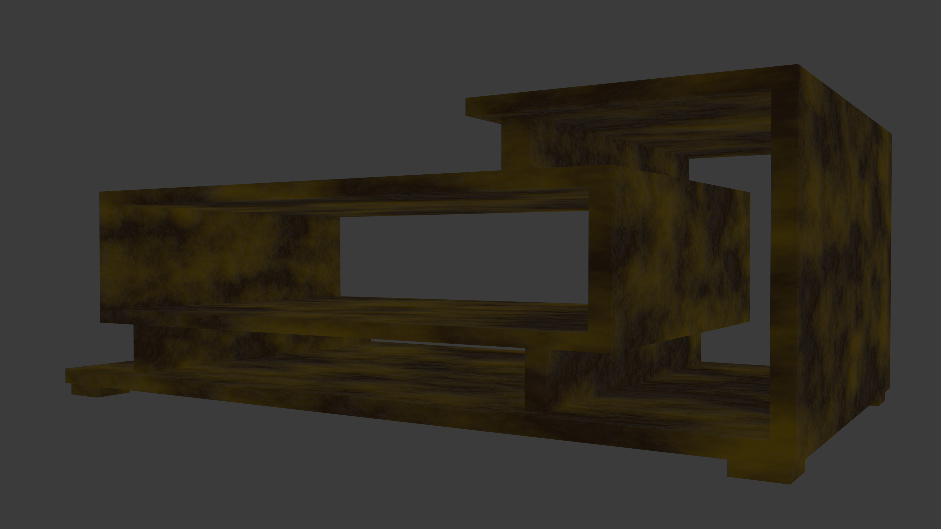 Coffee Table Low-poly 3D model_4