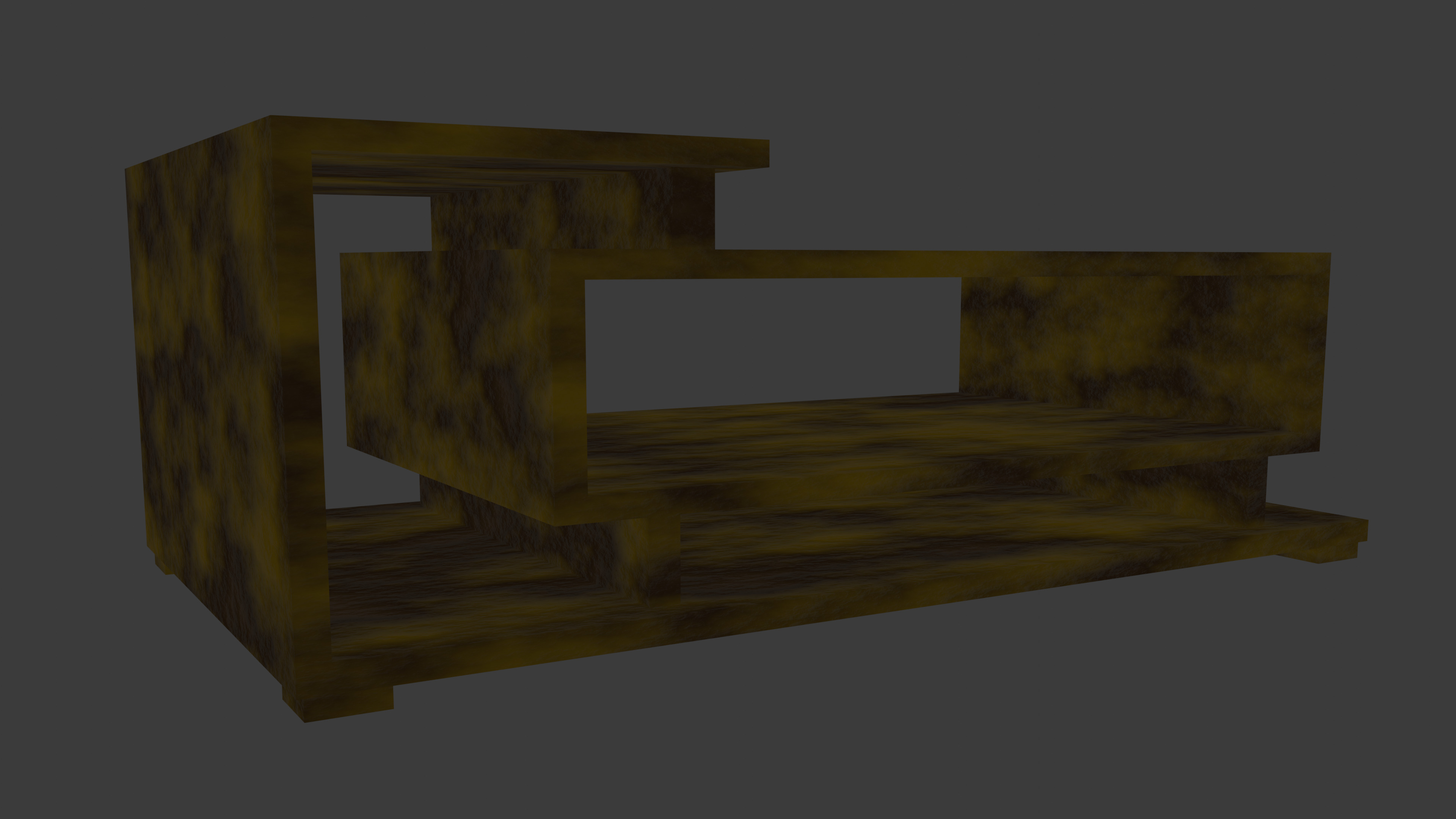 Coffee Table Low-poly 3D model_3