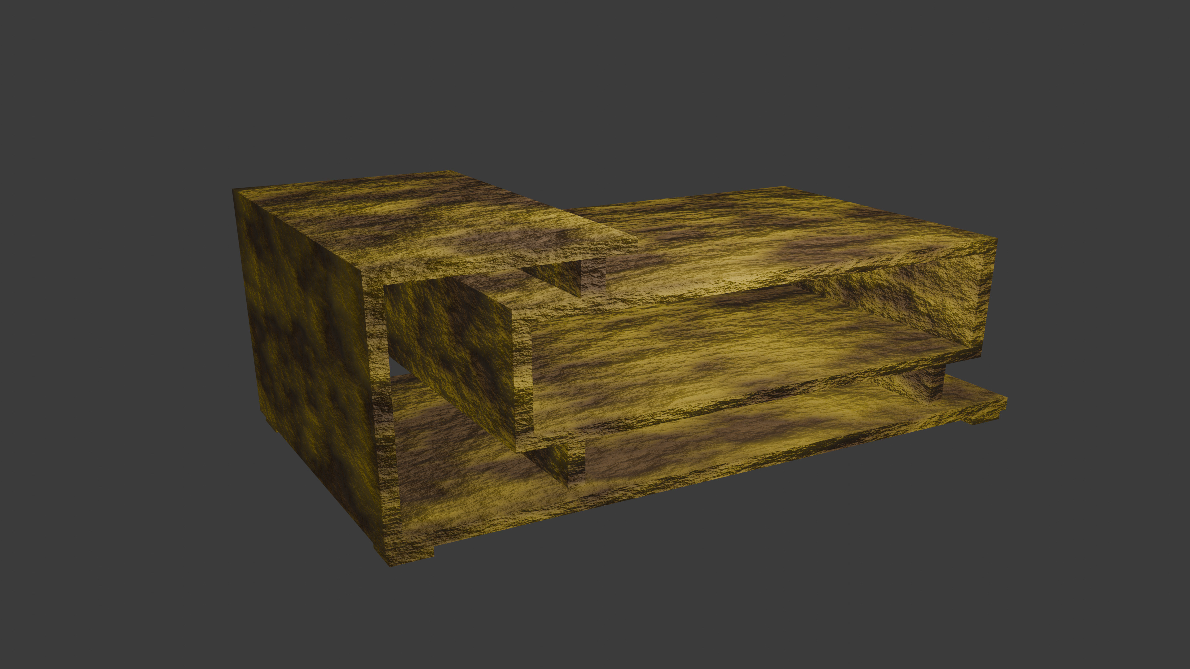 Coffee Table Low-poly 3D model_2