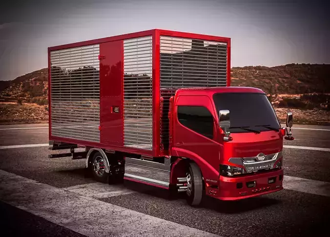 Hino 300 Dutro Pro 2023 Box Truck 3D model