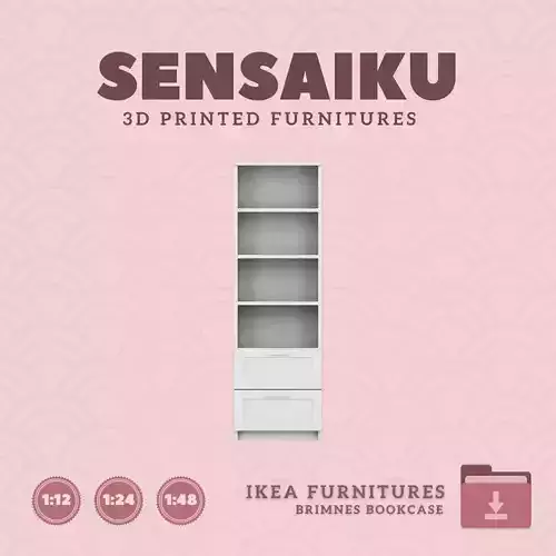 BRIMNES Bookcase for Miniature Dollhouse IKEA 3D Print