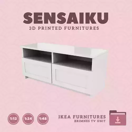 BRIMNES TV Unit for Miniature Dollhouse IKEA 3D Print
