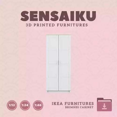 BRIMNES Cabinet with Storage for Mini Dollhouse IKEA 3D Print