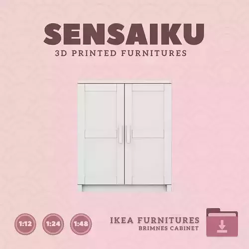 BRIMNES Cabinet with Storage for Dollhouse IKEA 3D Print