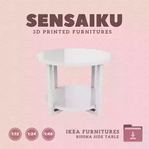 RISSNA Side Table for Miniature Dollhouse IKEA 3D Print