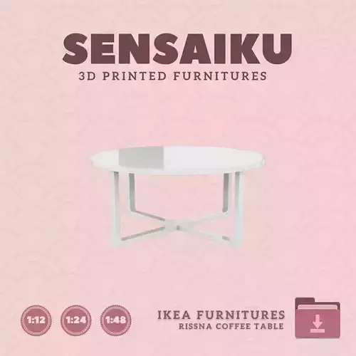 RISSNA Coffee Table V2 for Miniature Dollhouse IKEA 3D Print