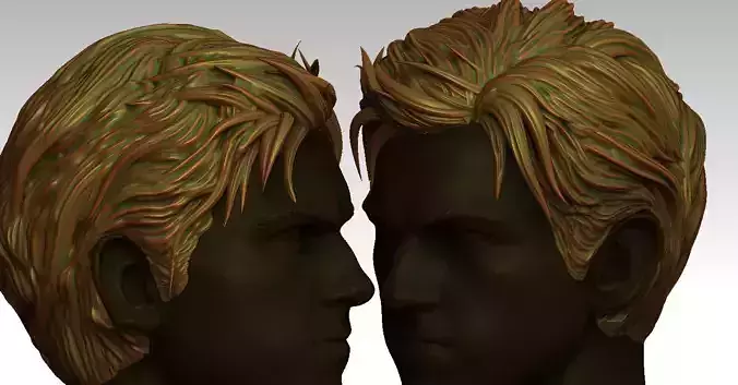 3D Hair style for Man V06 3D print model