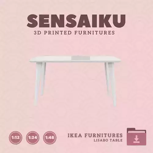LISABO Table for Miniature Dollhouse IKEA 3D Print