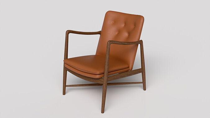 Fireplace Chair 3D model 4