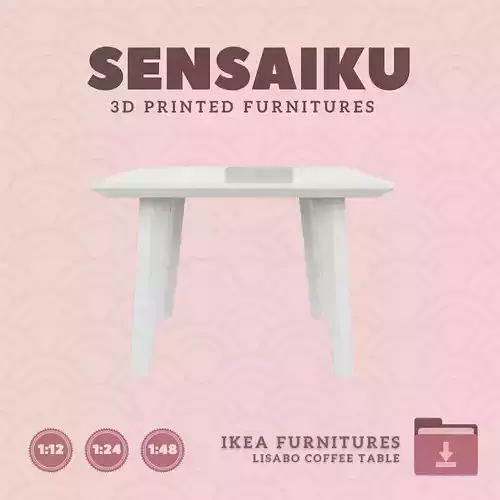 LISABO Coffee Table for Miniature Dollhouse IKEA 3D Print
