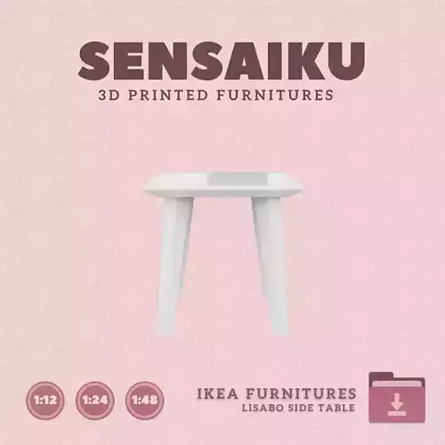 LISABO Side Table for Miniature Dollhouse IKEA 3D Print