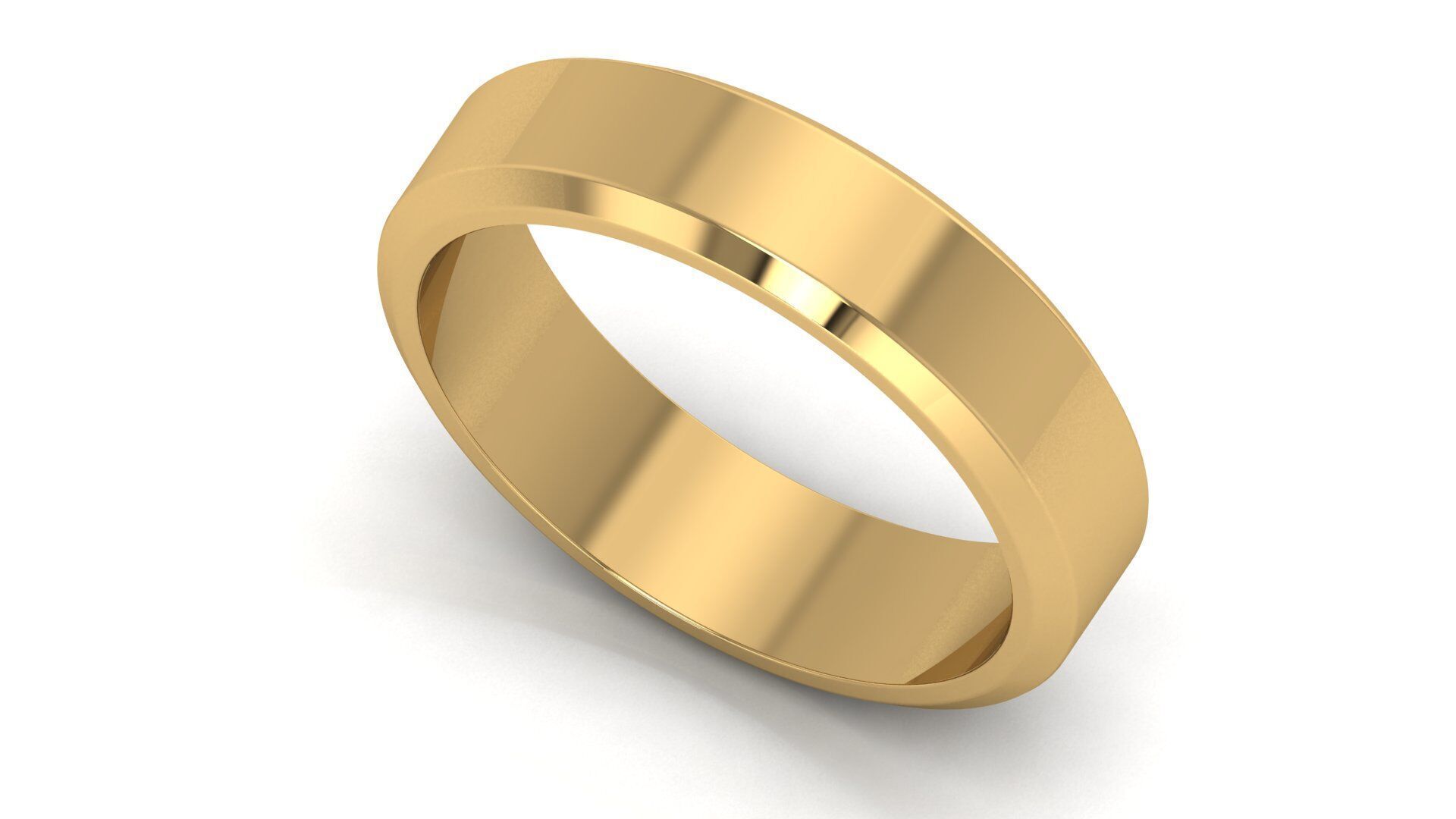 Plain Gold Band Ring 3D print model_24