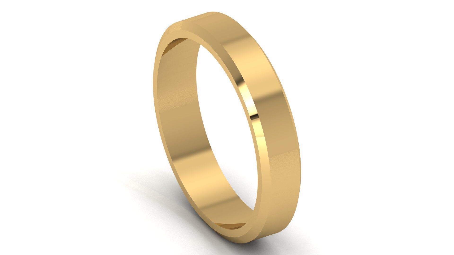 Plain Gold Band Ring 3D print model_26