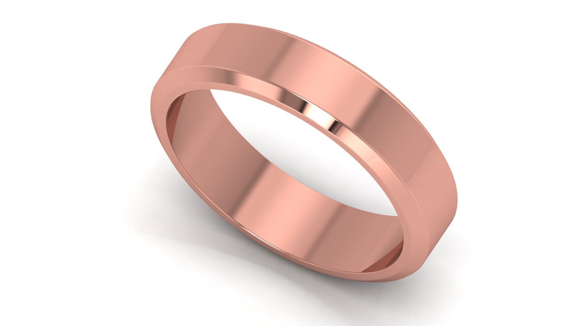 Plain Gold Band Ring 3D print model_19