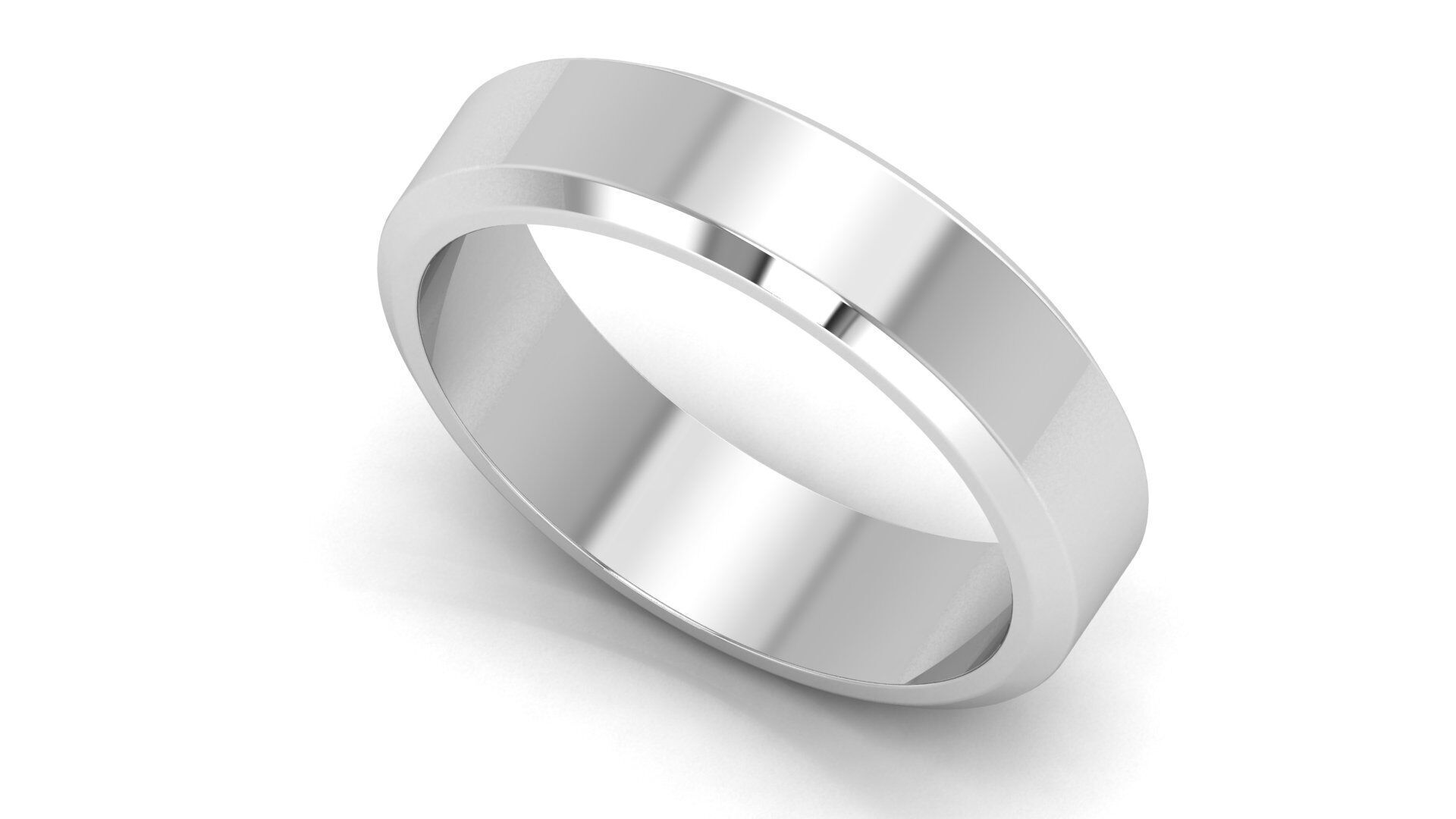 Plain Gold Band Ring 3D print model_23