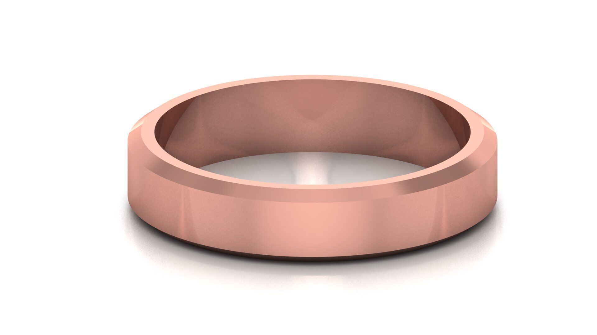 Plain Gold Band Ring 3D print model_10