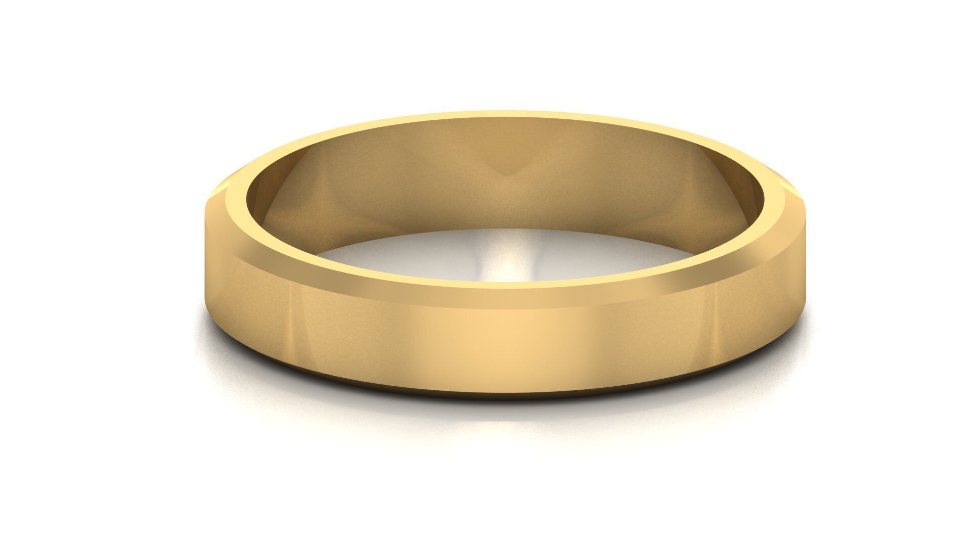 Plain Gold Band Ring 3D print model_9