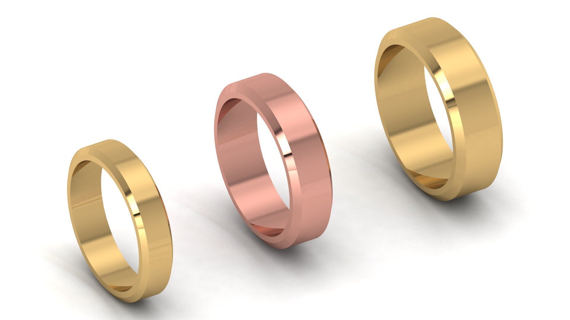 Plain Gold Band Ring 3D print model_31
