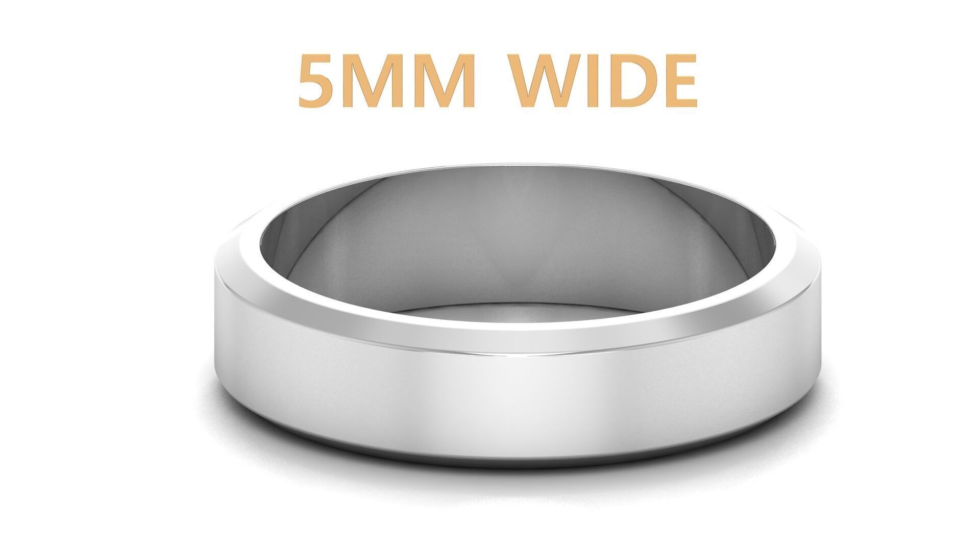 Plain Gold Band Ring 3D print model_21