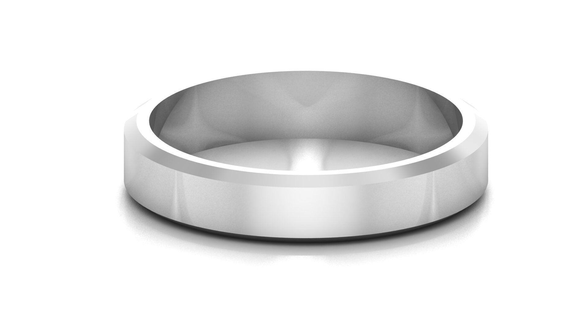 Plain Gold Band Ring 3D print model_11